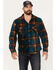 Image #1 - Brixton Men's Plaid Print Bowery Long Sleeve Arctic Stretch Fleece Jacket, , hi-res