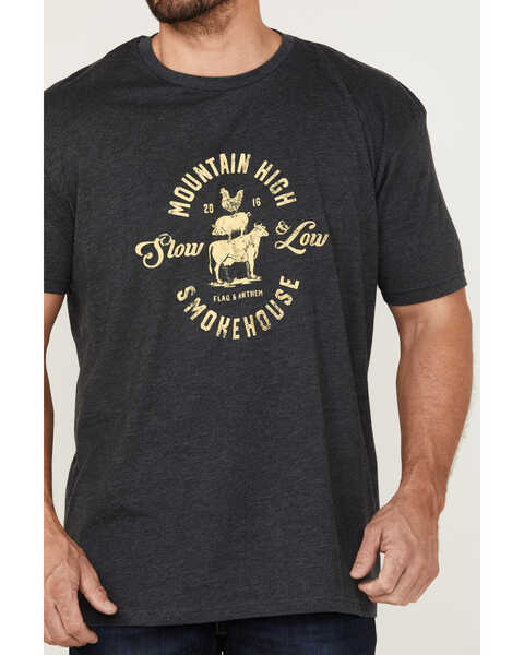 Image #3 - Flag & Anthem Men's Mountain High Smokehouse Graphic T-Shirt , Grey, hi-res