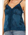 Image #3 - Shyanne Women's Lace Trim Satin Cami, Dark Blue, hi-res