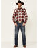 Image #2 - Ariat Men's Hillsboro Retro Large Plaid Long Sleeve Snap Western Flannel Shirt, Red, hi-res