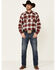 Ariat Men's Hillsboro Retro Large Plaid Long Sleeve Snap Western Shirt , Red, hi-res