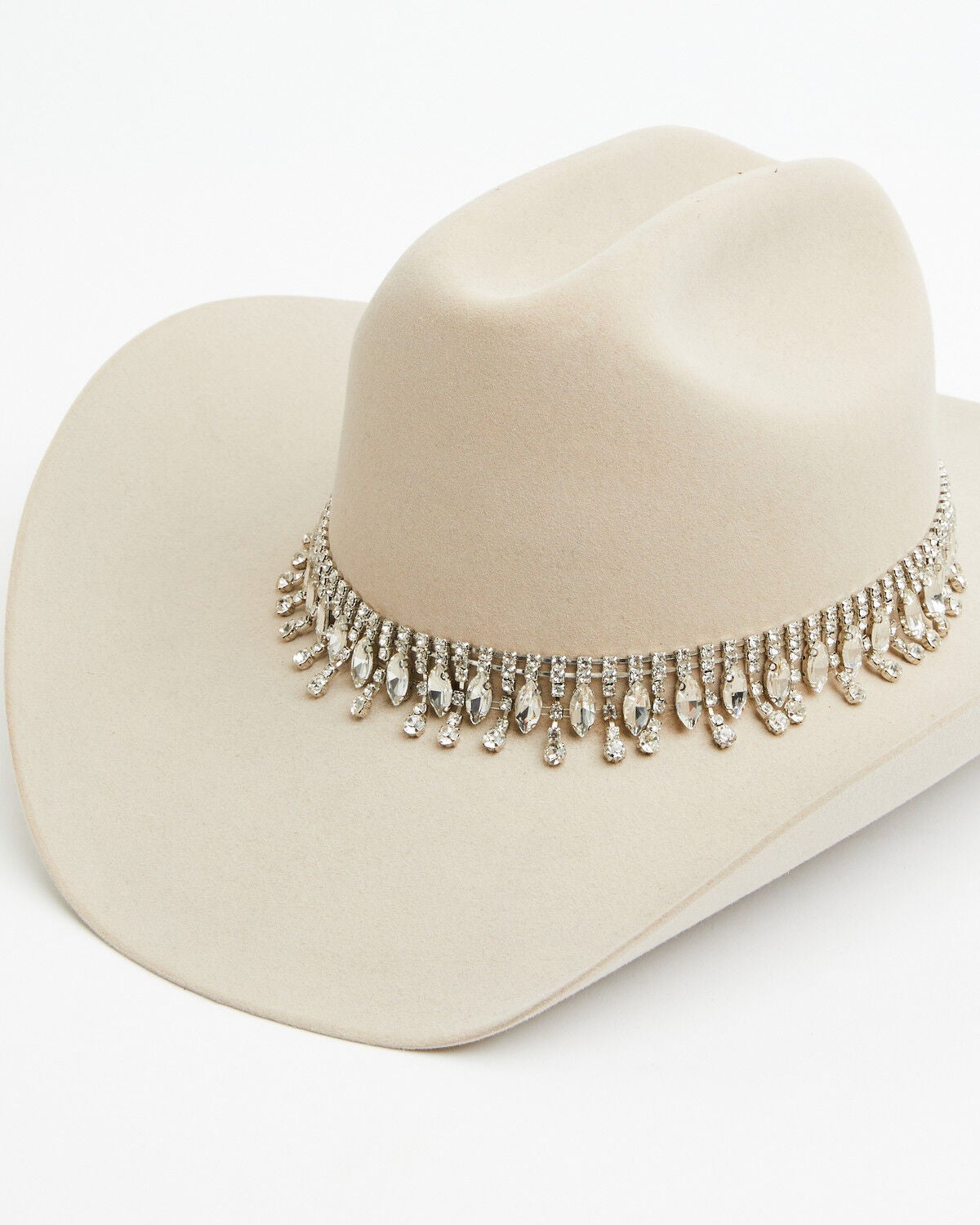 Shyanne Women's Tear Drop Rhinestone Hat Band, No Color, hi-res