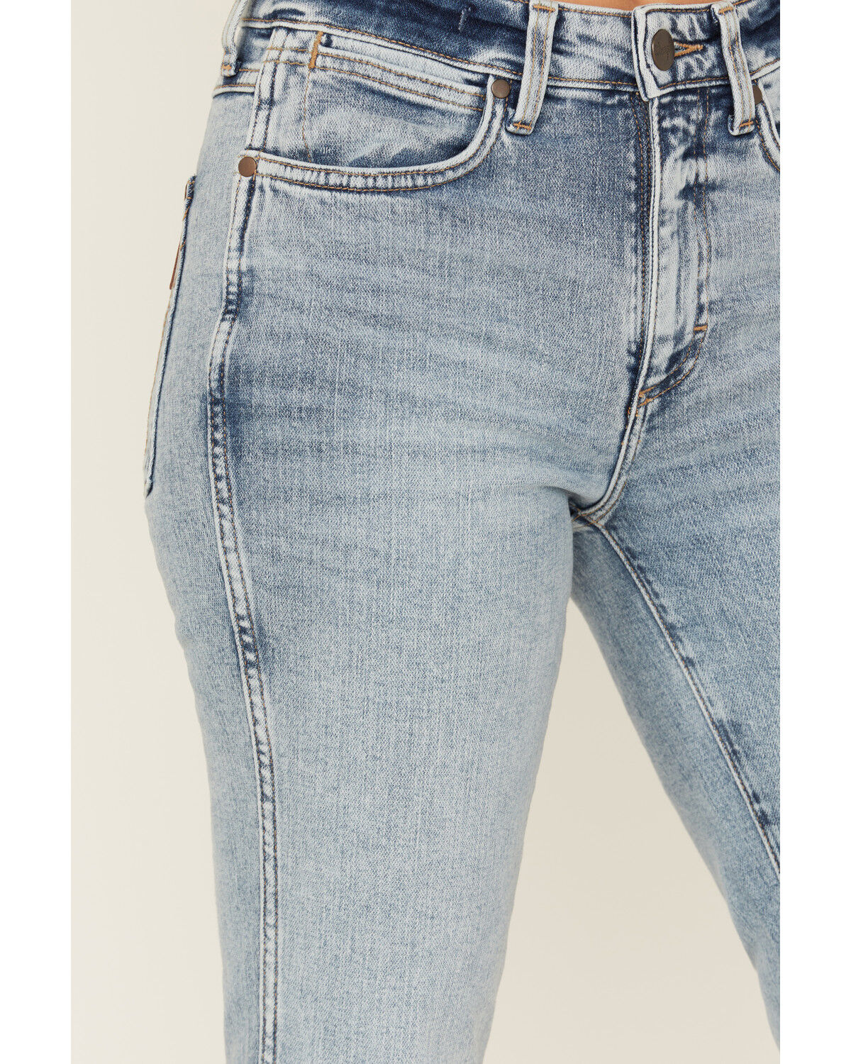 Image #2 - Wrangler Retro Women's Giovanni Light Wash High Rise Flare Stretch Denim Jeans, Light Wash, hi-res