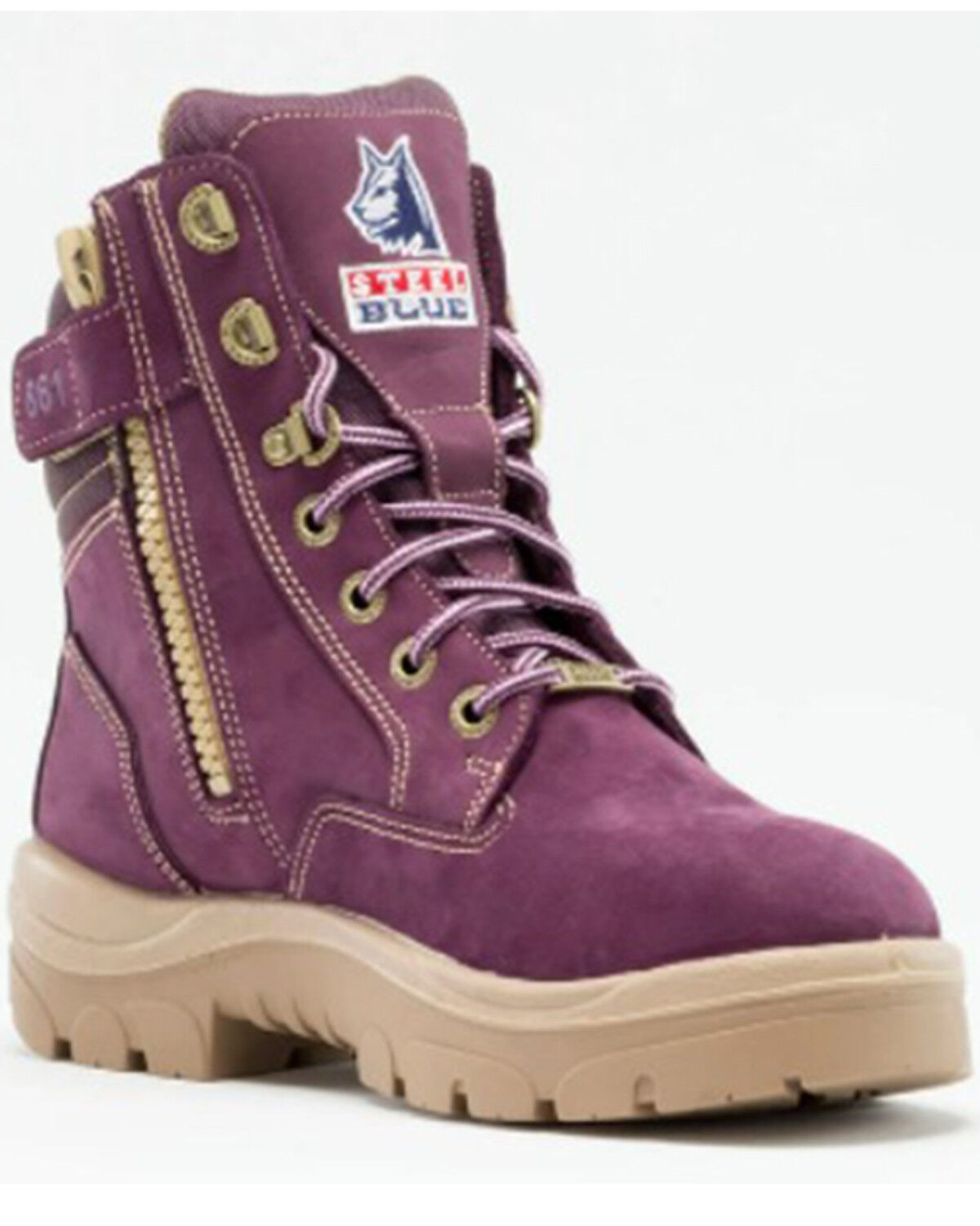 Image #1 - Steel Blue Women's Southern Cross 6" Water Resistant Work Boots - Steel Toe, Purple, hi-res