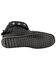 Minnetonka Double Fringe Side Zip Moccasin, Black, hi-res