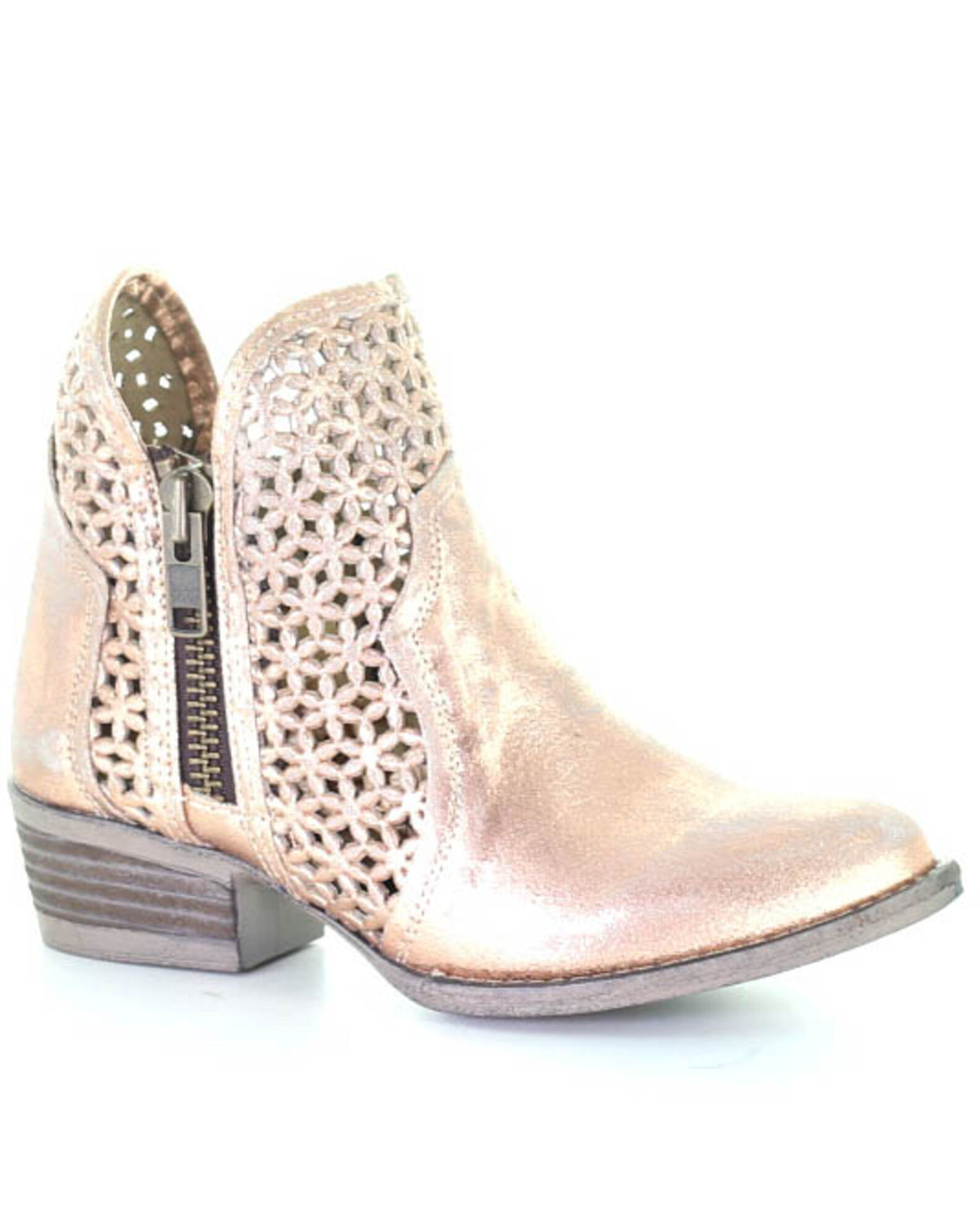 Circle G Women s Cut Out Fashion Booties Round Toe Country Outfitter