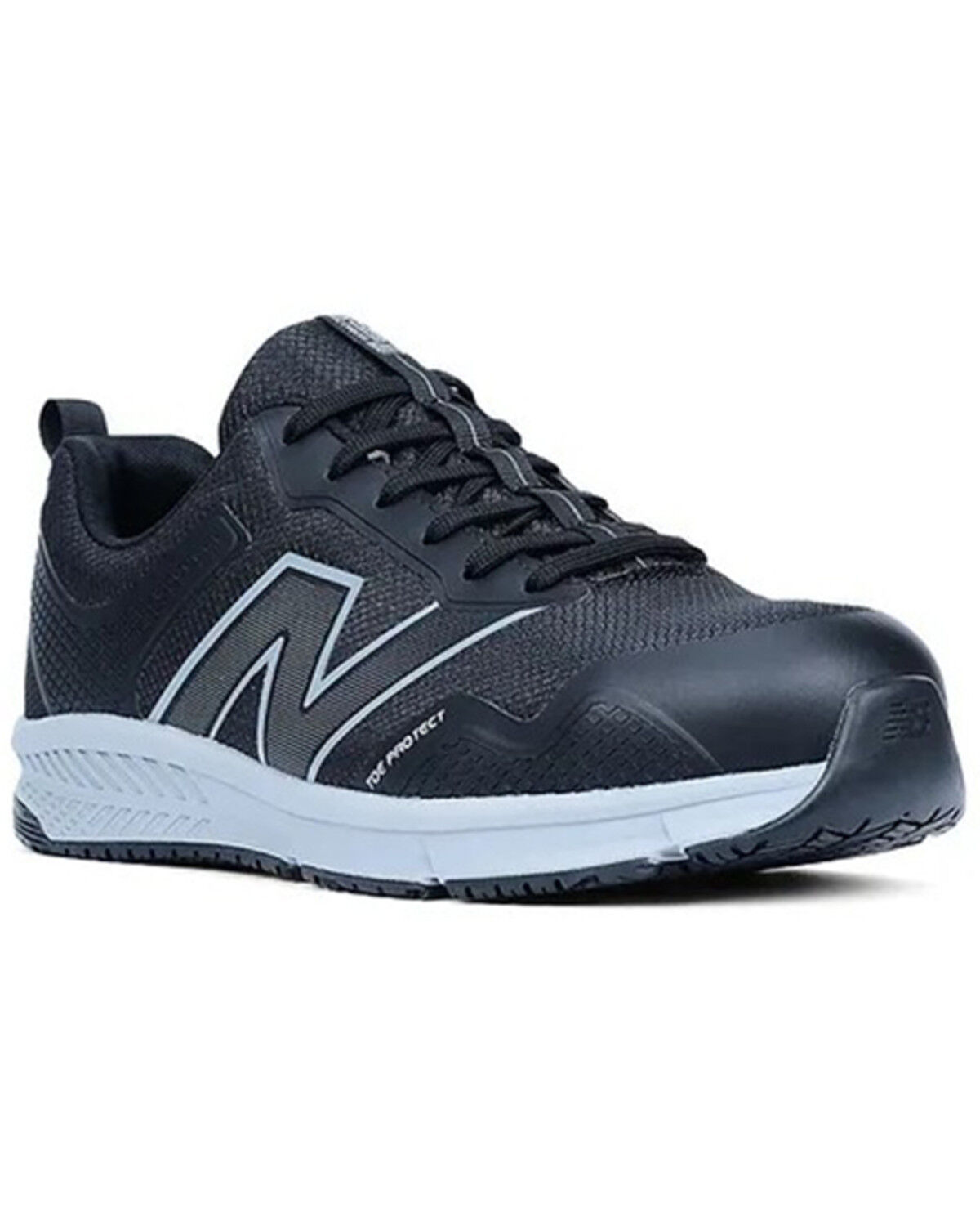 Image #1 - New Balance Men's Evolve Lace-Up Work Shoes - Alloy Toe, Black/grey, hi-res