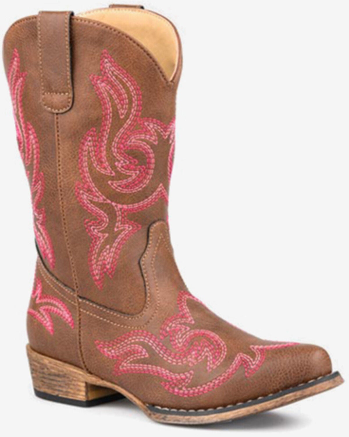 Roper Girls' Rhonda Western Boots - Snip Toe, Brown, hi-res