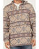 Image #3 - Wrangler Men's Southwestern Print 1/4 Zip Hooded Pullover, Taupe, hi-res