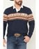 Image #3 - RANK 45® Men's Border Striped Rugby Polo Shirt, Navy, hi-res