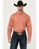 Image #1 - Wrangler Men's Classic Medallion Print Long Sleeve Button-Down Western Shirt , Red, hi-res
