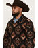 Image #2 - Cody James Men's Saddleback Southwestern Print Polar Fleece 1/4 Snap Pullover, Black, hi-res