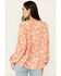Image #4 - Sadie & Sage Women's With Love Floral Peasant Top, Coral, hi-res