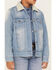 Image #3 - Cody James Boys' Light Wash Sherpa Denim Jacket, Blue, hi-res