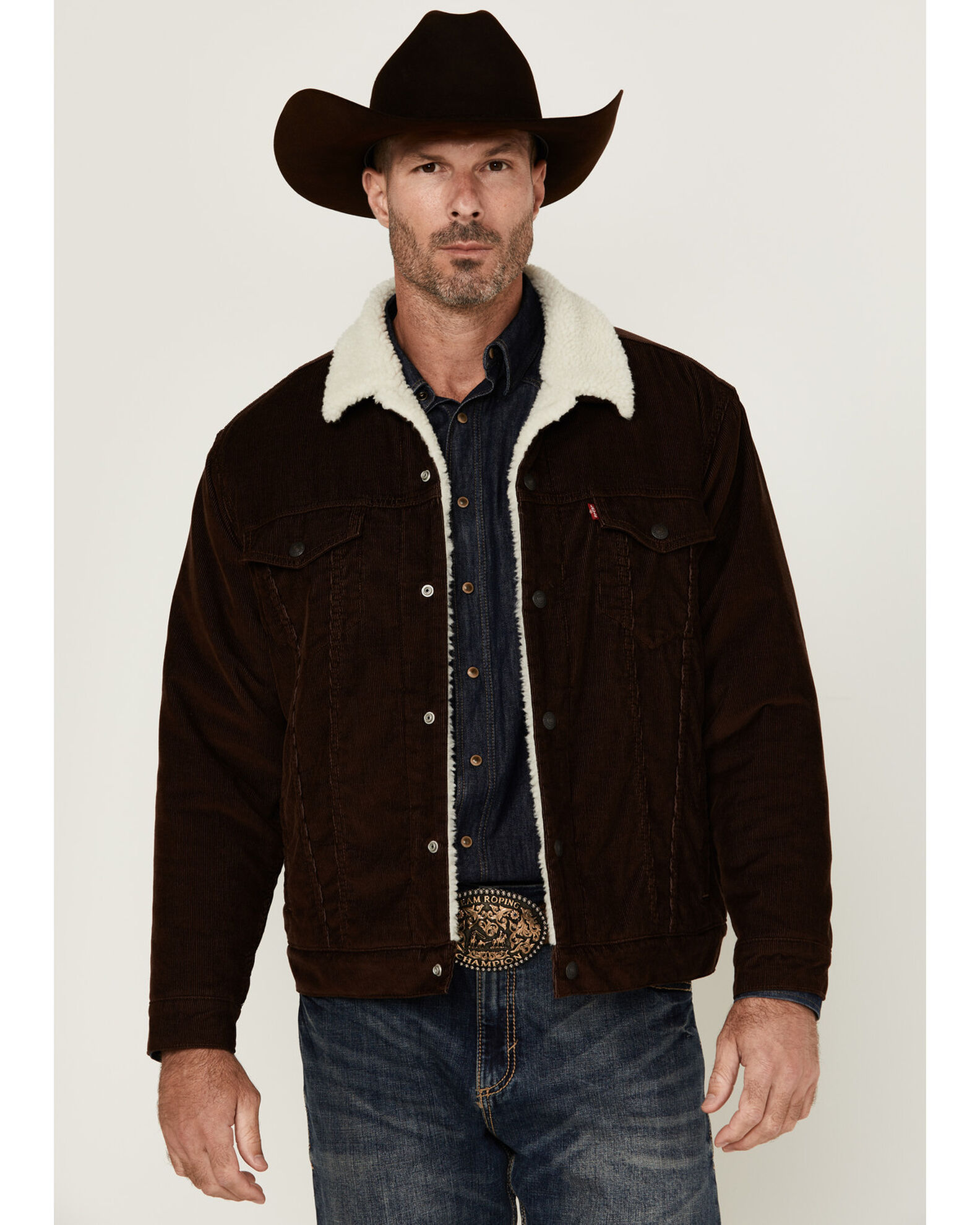 Levi's men's corduroy sherpa lined trucker jacket top