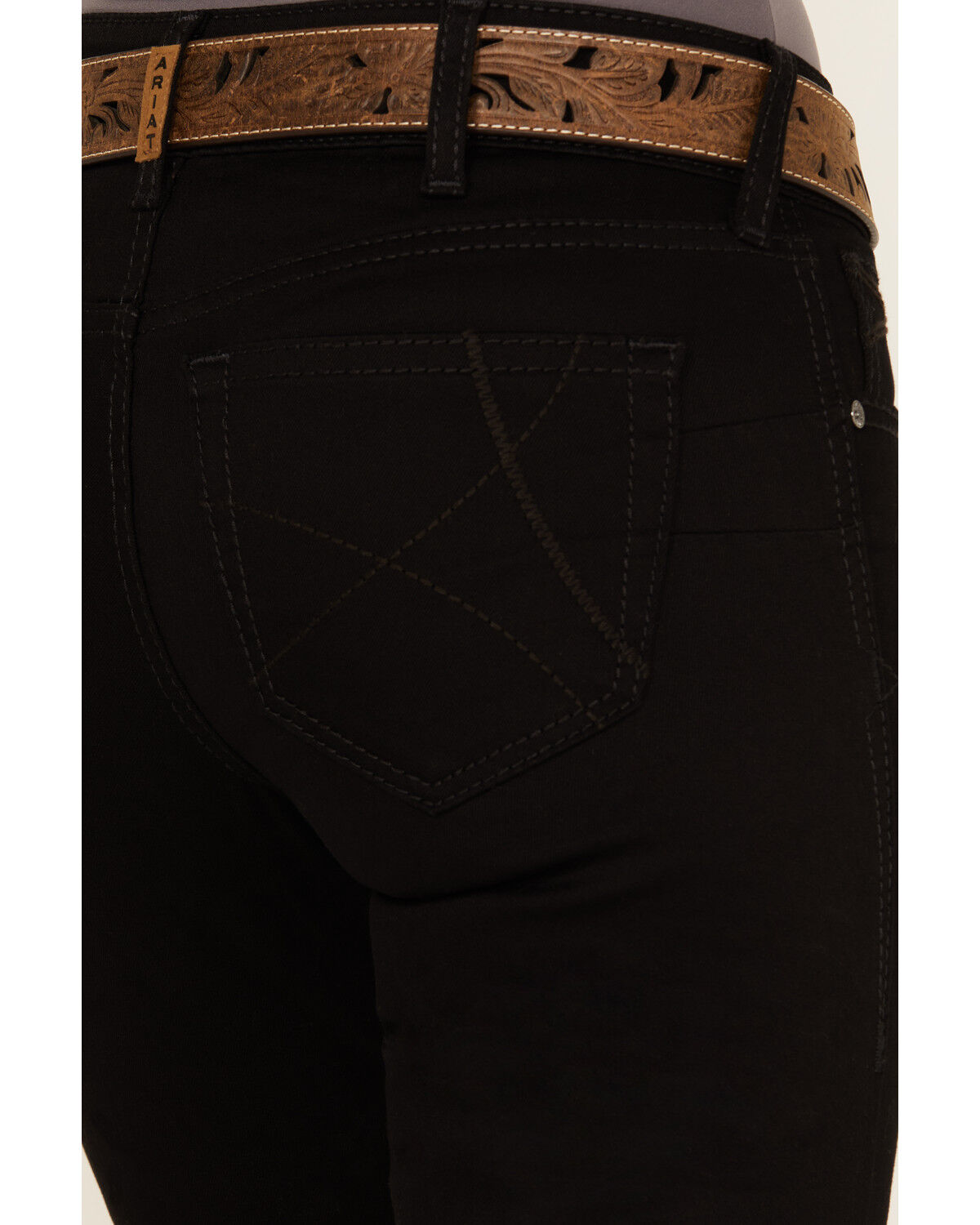 Image #4 - Ariat Women's Ella Bootcut Stretch Denim Jeans, Black, hi-res