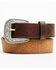 Image #1 - RANK 45&reg; Men's Holt Southwestern Embossed Leather Belt, Dark Brown, hi-res