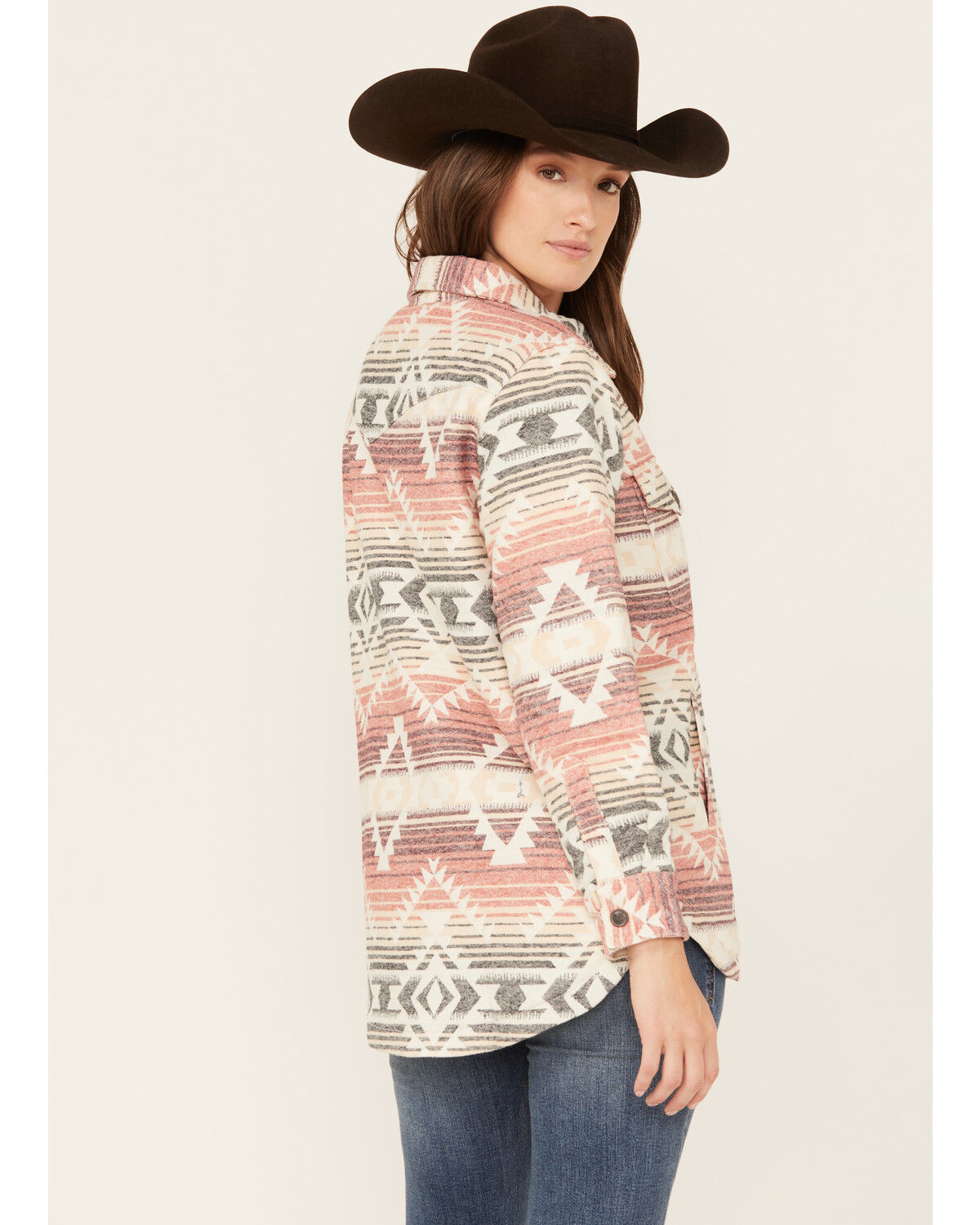Image #4 - Wrangler Retro Women's Jacquard Southwestern Print Shacket, Multi, hi-res