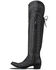 Image #3 - Lane Women's Lexington Over The Knee Corset Western Boots - Snip Toe, Jet Black, hi-res