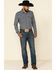 Cody James Men's Ash Small Plaid Long Sleeve Western Flannel Shirt , Navy, hi-res