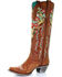 Corral Women's Deer Skull & Floral Embroidery Western Boots - Snip Toe, Tan, hi-res