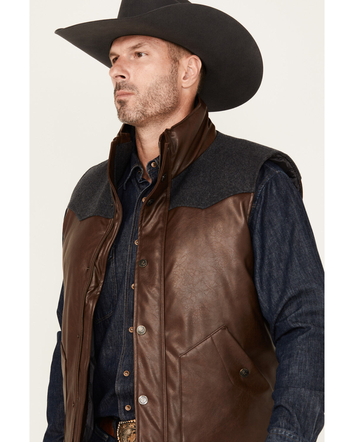 Image #2 - Cody James Men's Stillwater Ridge Puffer Vest, Brown, hi-res