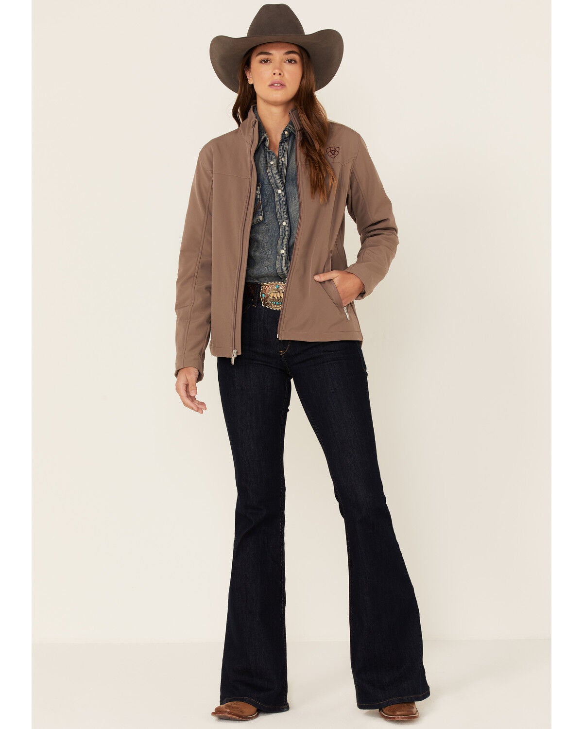 ariat burgundy softshell jacket