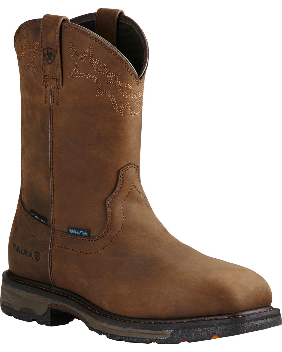 Ariat Men's WorkHog&reg; Waterproof Work Boots - Composite Toe, Brown, hi-res
