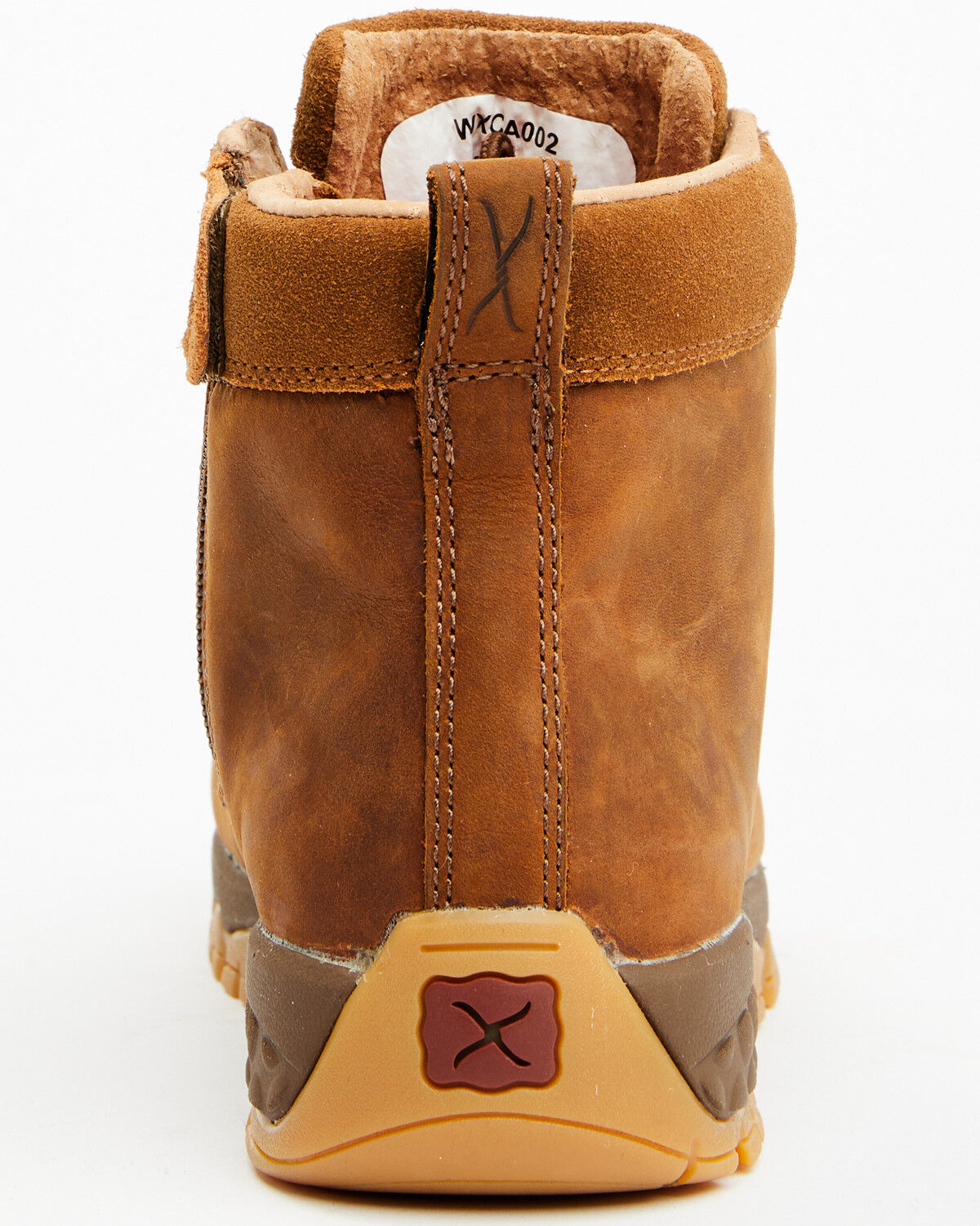 Image #5 - Twisted X Women's 4" Oiled Saddle Work Boots - Moc Toe, Brown, hi-res