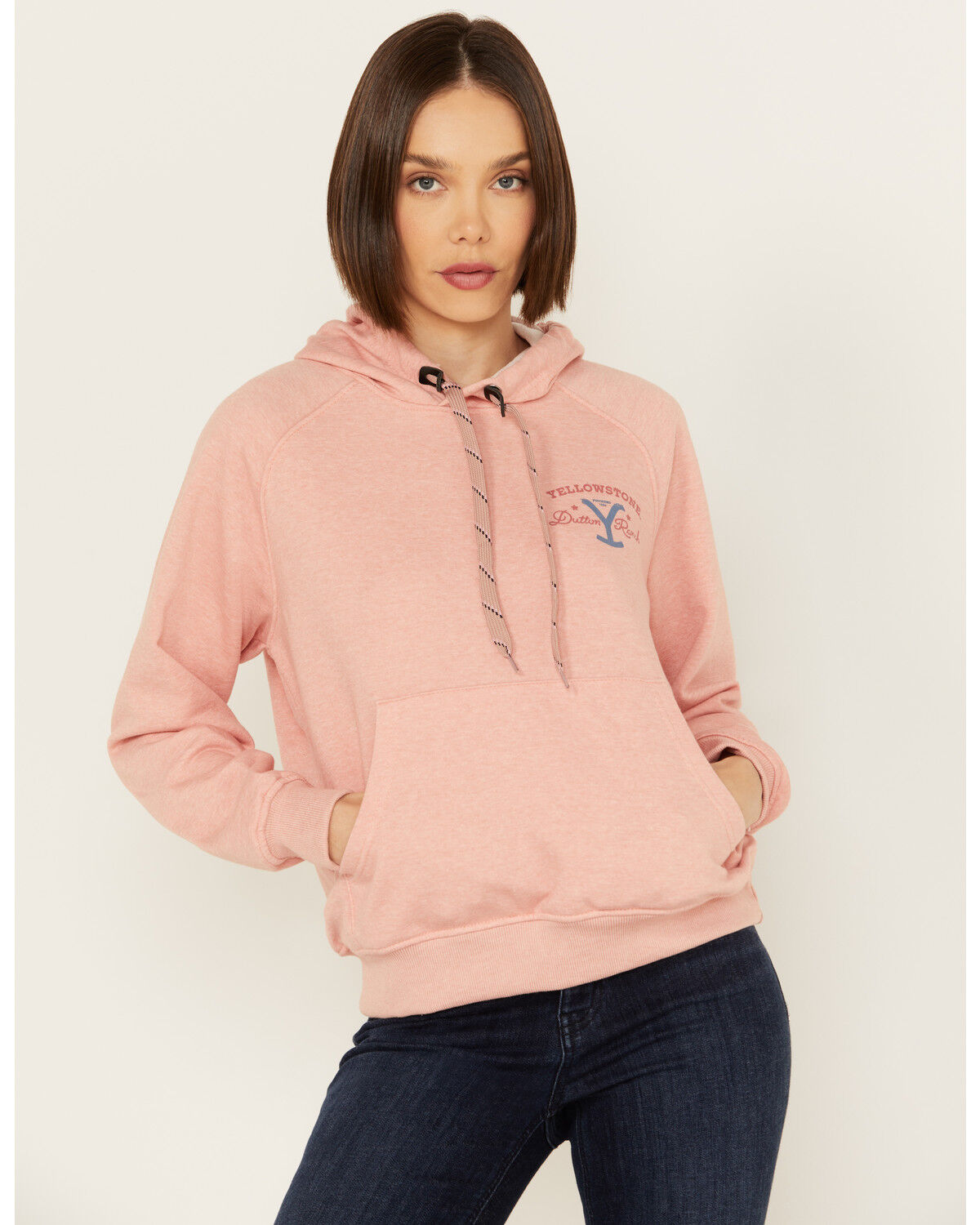 Image #1 - Paramount Network's Yellowstone Women's Buffalo Hoodie, Pink, hi-res