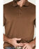 Image #3 - RANK 45&reg; Men's Wayne Solid Short Sleeve Button-Down Polo, Chestnut, hi-res