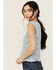 Image #2 - Revel Women's Sleeveless Crochet Tank Top , Blue, hi-res