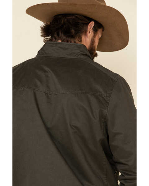 Image #5 - Powder River Outfitters Men's Cotton Zip Front Jacket , Olive, hi-res