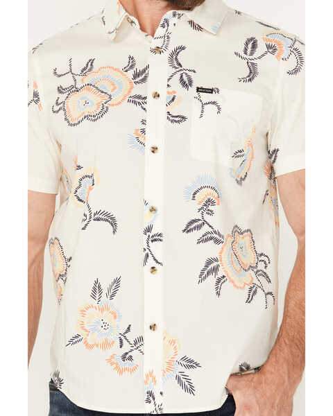 Image #3 - Brixton Men's Charter Field Floral Stretch Short Sleeve Button-Down Shirt, Off White, hi-res