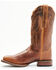 Image #3 - Dan Post Women's Embroidered Western Performance Boots - Broad Square Toe, Brown, hi-res
