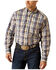 Image #1 - Ariat Men's Cameron Plaid Print Long Sleeve Button-Down Western Shirt, Blue, hi-res
