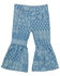 Image #2 - Wrangler Infant Girls' Light Wash Bandana Print Flare Denim Jeans, Light Wash, hi-res