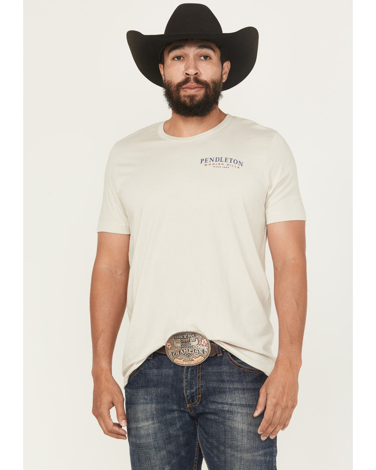 Image #2 - Pendleton Men's Cascadia Skull Short Sleeve Graphic T-Shirt, Off White, hi-res