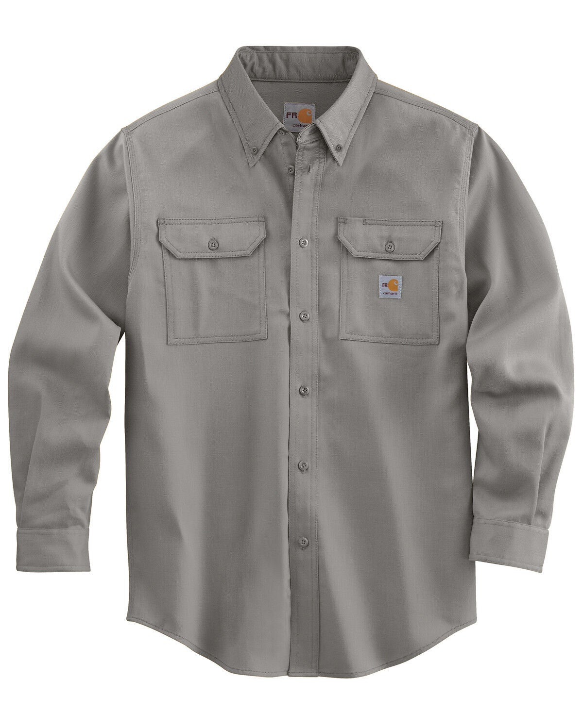 Image #1 - Carhartt Men's FR Work-Dry&reg; Twill Long Sleeve Shirt - Big & Tall, Grey, hi-res