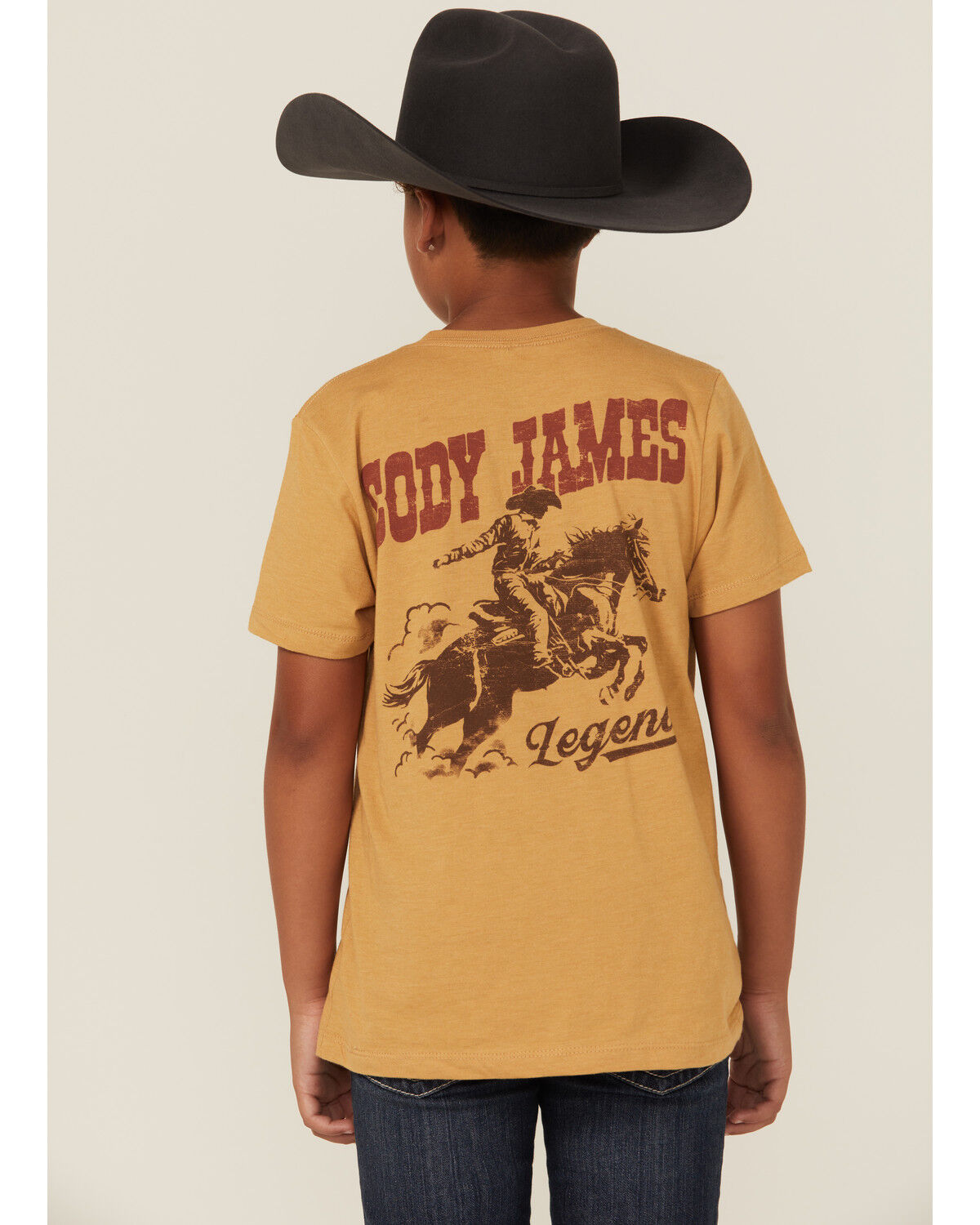 Image #1 - Cody James Boys' Cowboy Short Sleeve Graphic T-Shirt, Tan, hi-res