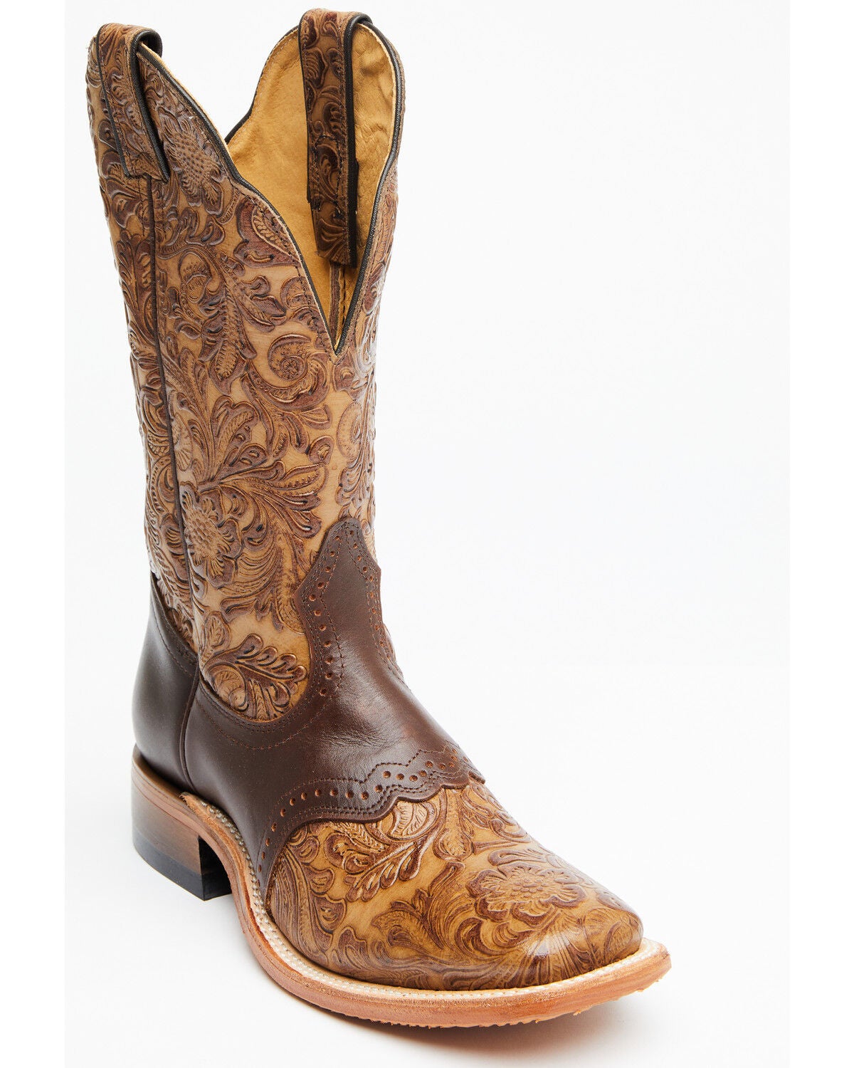 tooled cowboy boots