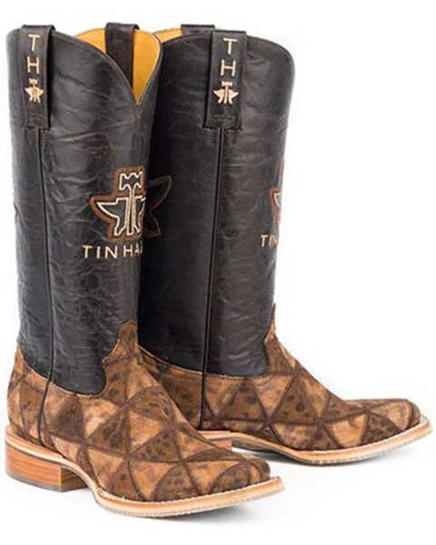 Tin Haul Women's Wild Thing Western Boots - Broad Square Toe, Brown, hi-res