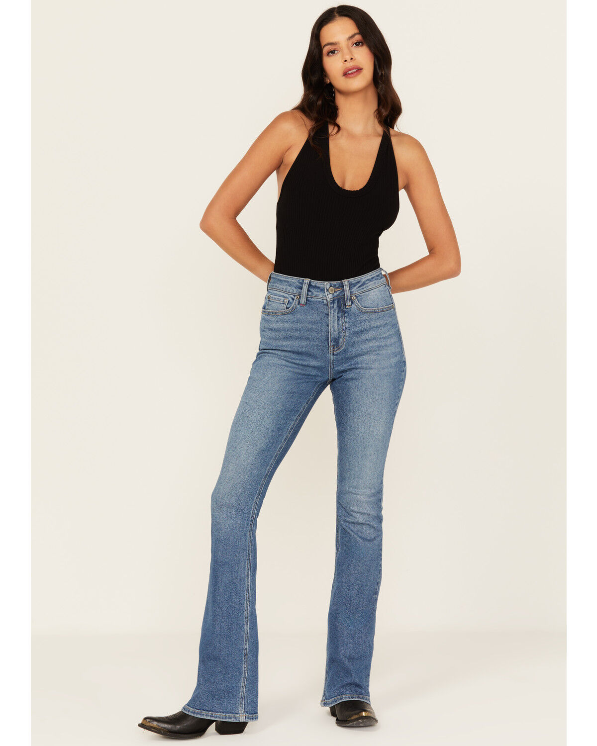 Image #1 - Idyllwind Women's Legend High Rise Bootcut Super Stretch Denim Jeans, Medium Wash, hi-res