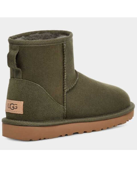 Image #4 - UGG Women's Classic Mini II Lined Short Suede Boots - Round Toe, Forest Green, hi-res