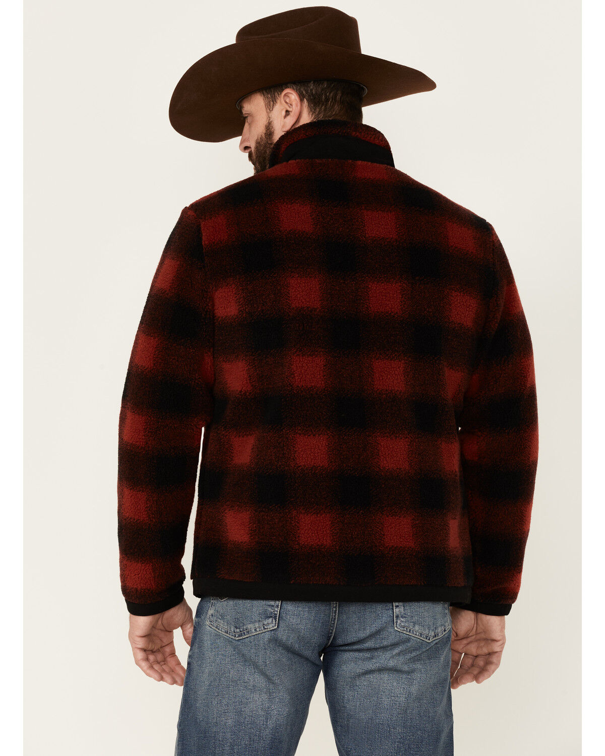 Image #4 - Pendleton Men's Buffalo Plaid Lone Fir Zip-Front Fleece Jacket, , hi-res