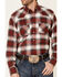 Ariat Men's Hillsboro Retro Large Plaid Long Sleeve Snap Western Shirt , Red, hi-res