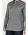 Image #3 - Hawx Men's FR Woven Long Sleeve Button-Down Work Shirt - Tall, Silver, hi-res