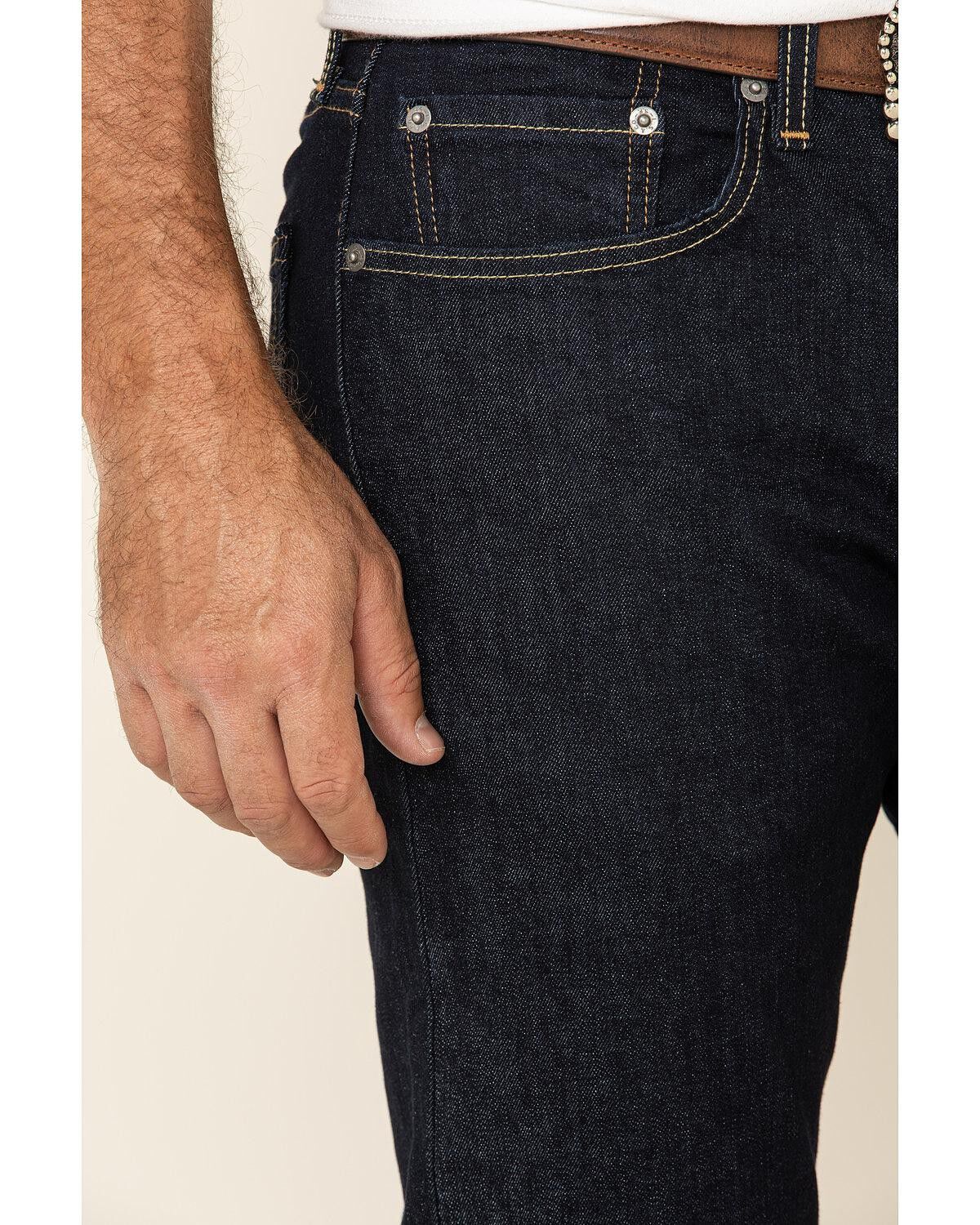 Image #3 - Levi's Men's 502 Dark Hollow Rinse Tapered Stretch Regular Straight Leg Jeans, Blue, hi-res