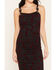 Image #3 - Rock & Roll Women's Flocked Conversational Print Mesh Mini Dress, Black, hi-res