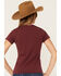 Image #4 - RANK 45® Women's American Original Short Sleeve Graphic Tee, Burgundy, hi-res
